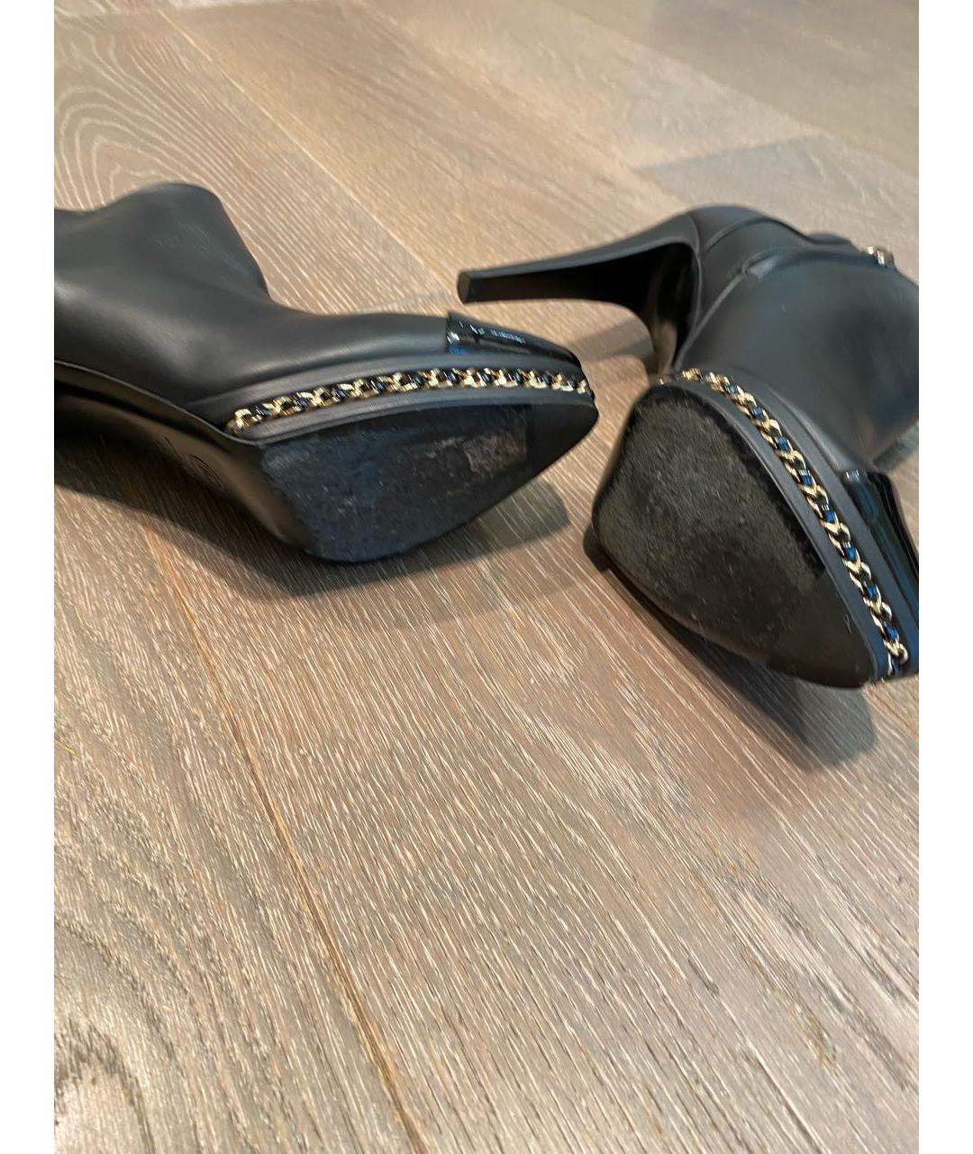 CHANEL Черные кожаные ботильоны, фото 6