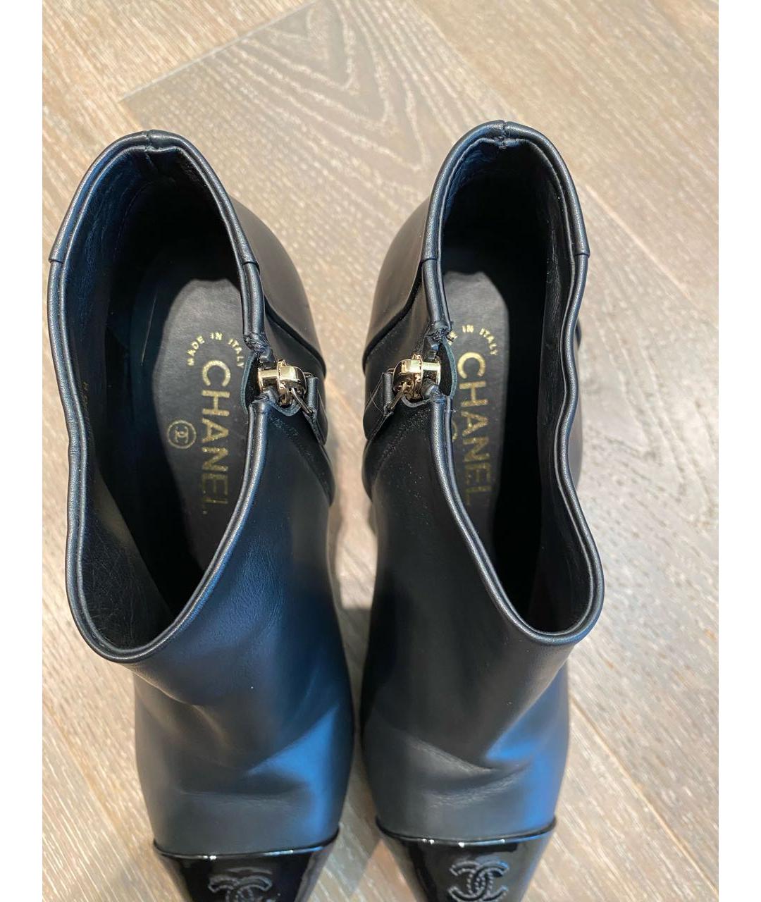 CHANEL Черные кожаные ботильоны, фото 3