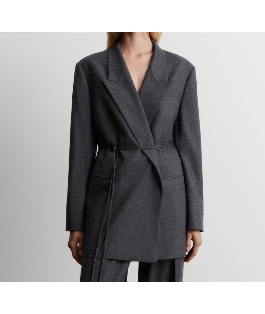 12 STOREEZ Серый шерстяной жакет/пиджак, фото 6