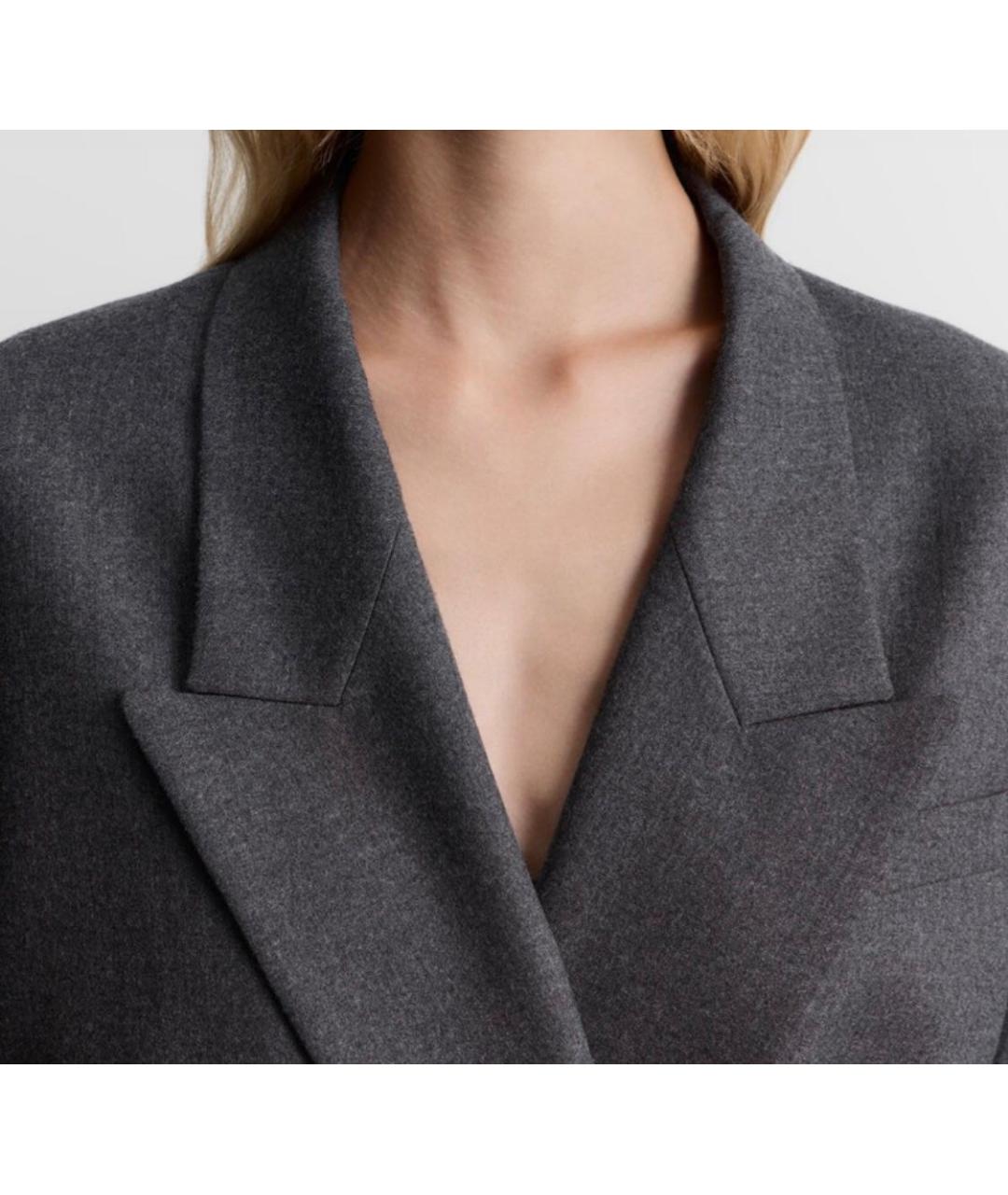 12 STOREEZ Серый шерстяной жакет/пиджак, фото 7