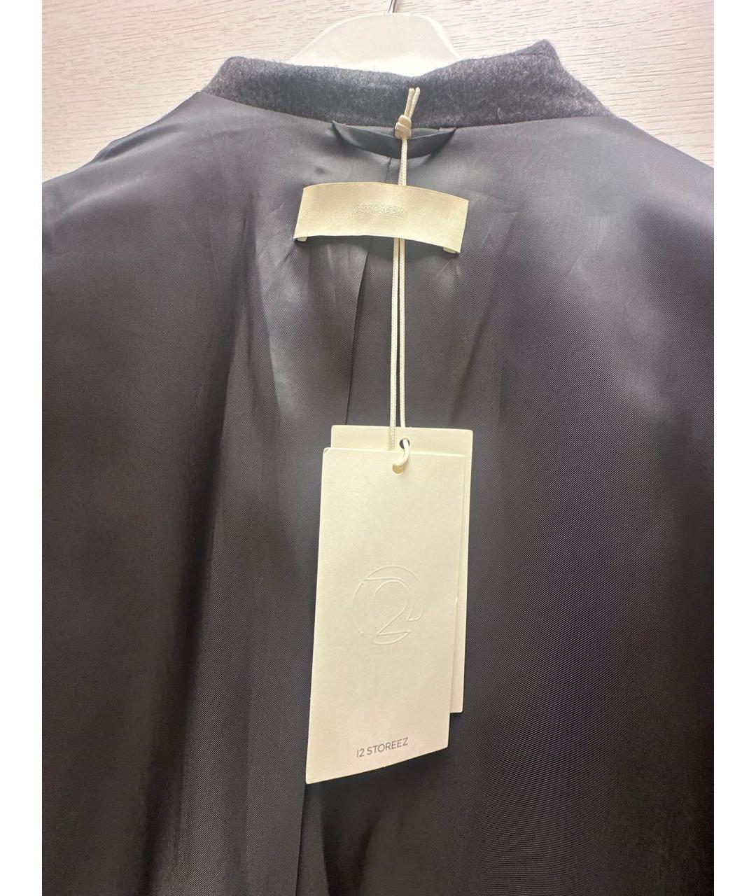 12 STOREEZ Серый шерстяной жакет/пиджак, фото 4