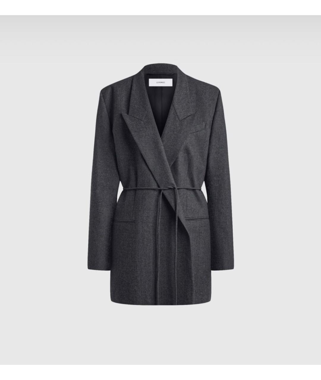 12 STOREEZ Серый шерстяной жакет/пиджак, фото 8