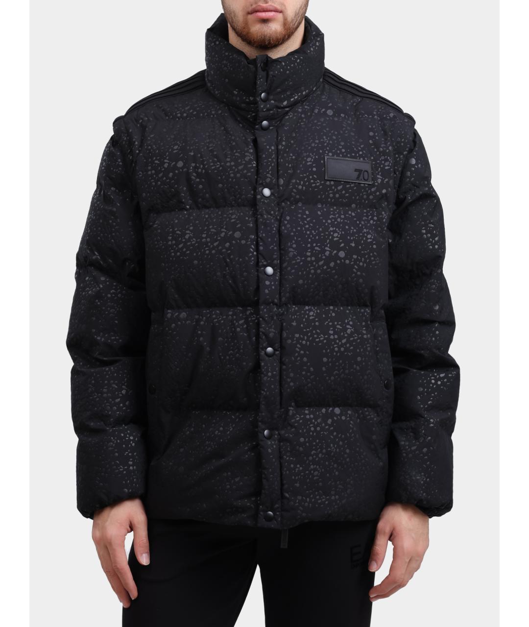 EA7 Черный пуховик, фото 5