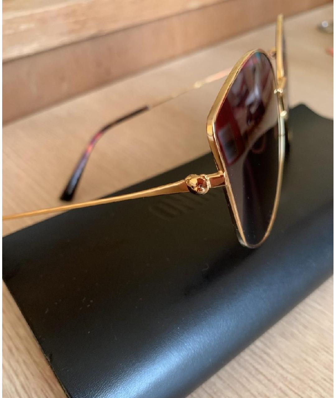 MOSCHINO Золотые солнцезащитные очки, фото 5