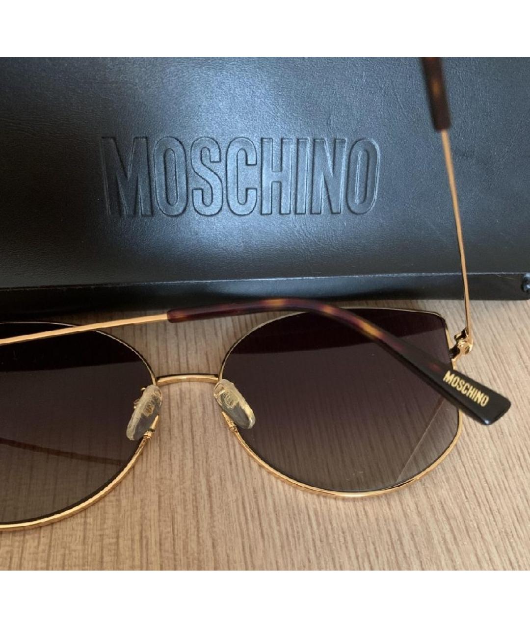 MOSCHINO Золотые солнцезащитные очки, фото 6