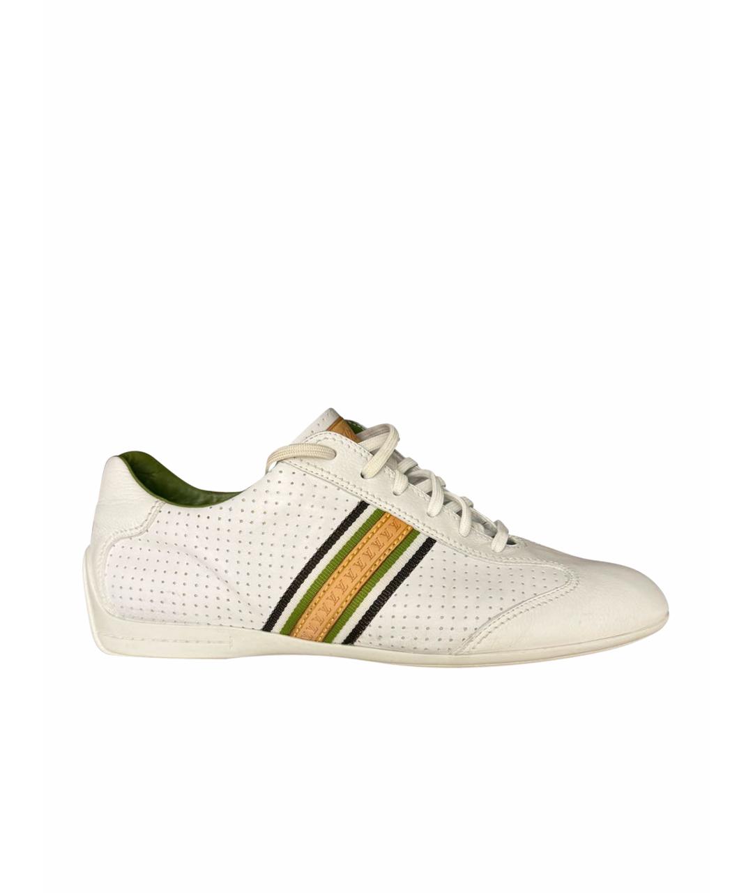 LOUIS VUITTON Белые кожаные низкие кроссовки / кеды, фото 1