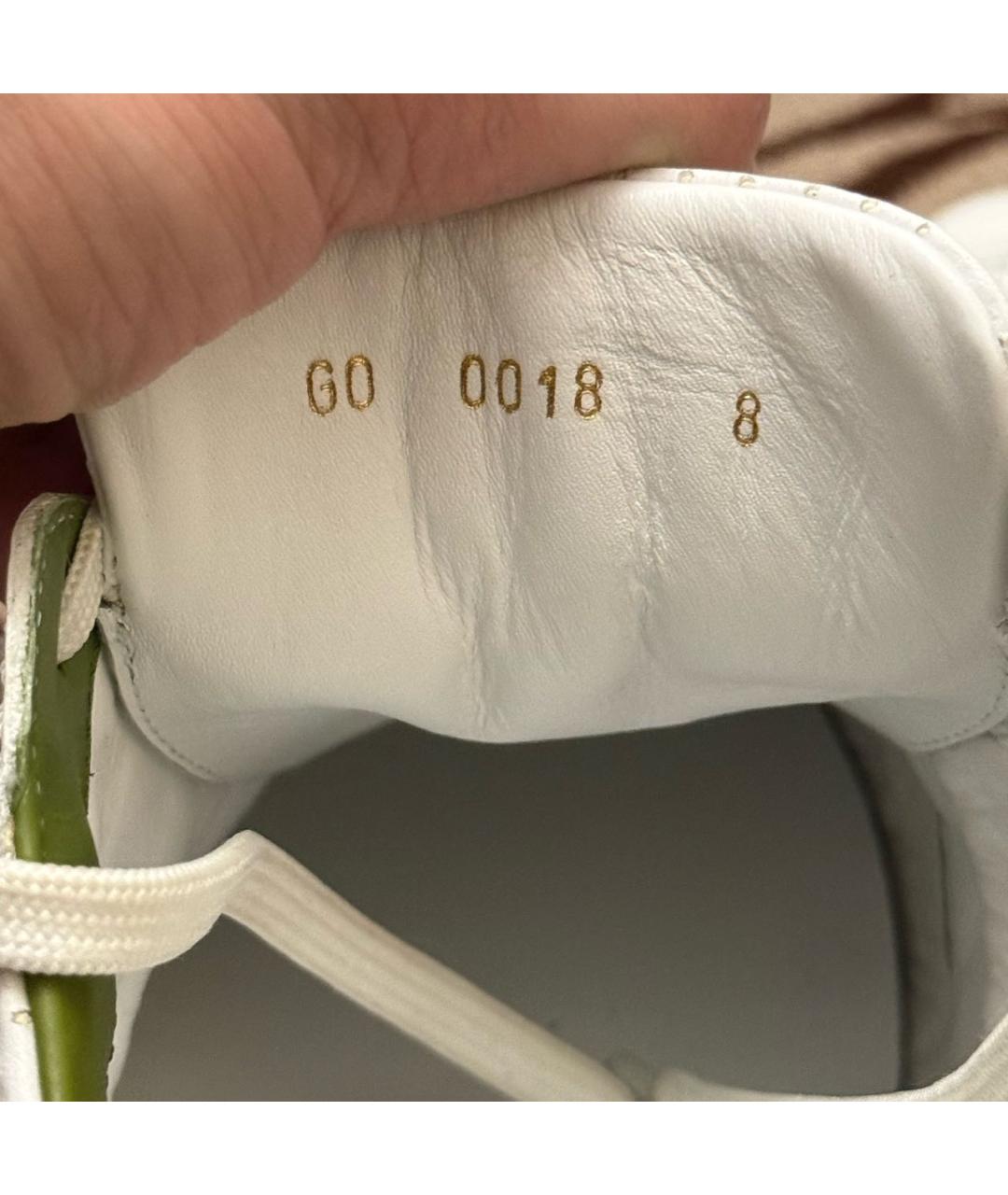 LOUIS VUITTON Белые кожаные низкие кроссовки / кеды, фото 7