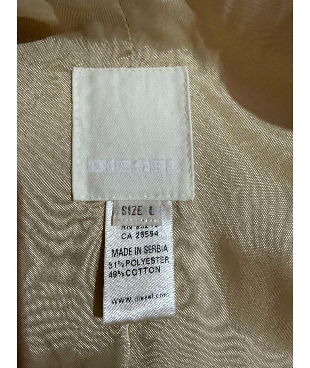 DIESEL Бежевый хлопковый жакет/пиджак, фото 3