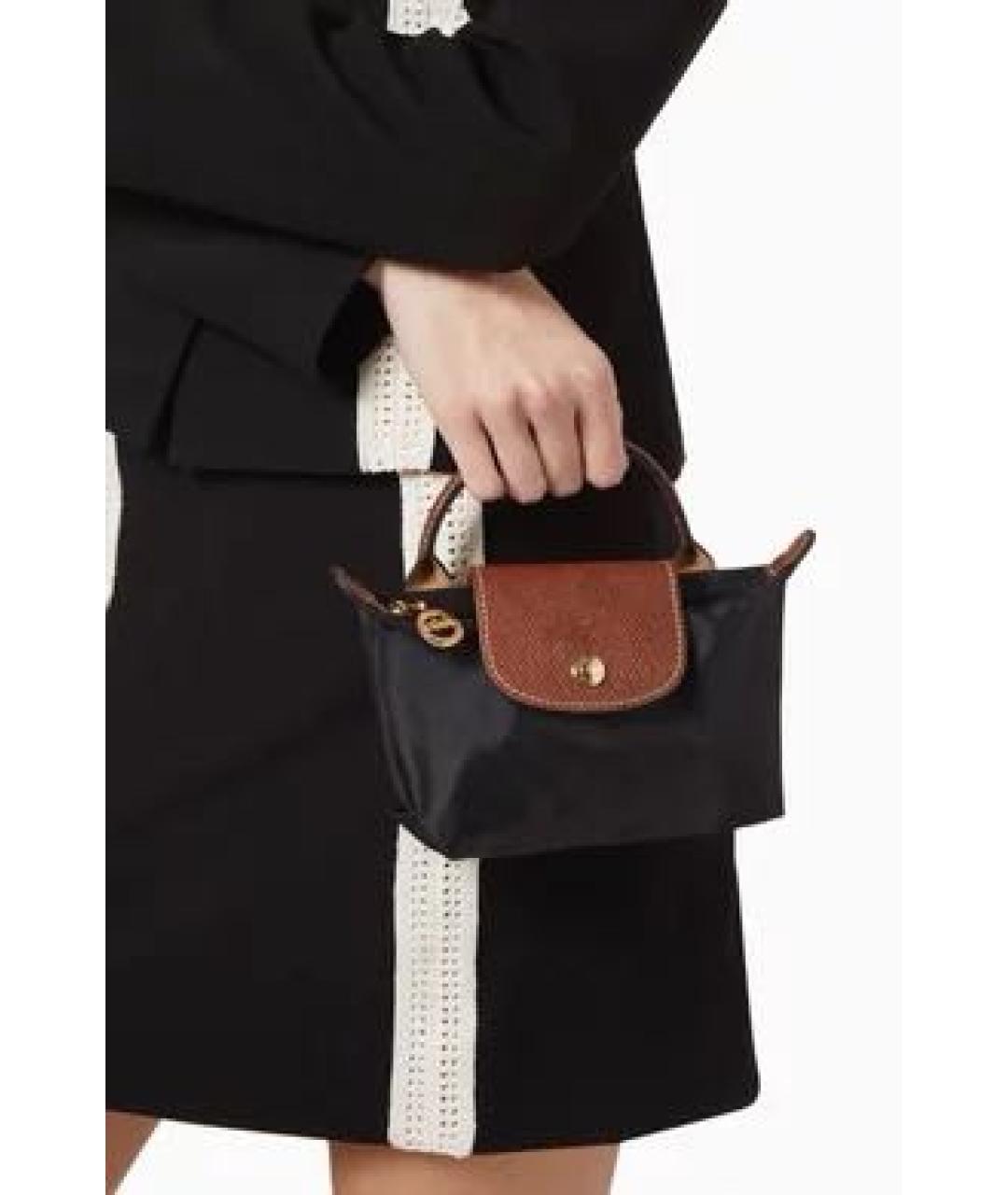 LONGCHAMP Черная сумка с короткими ручками, фото 2