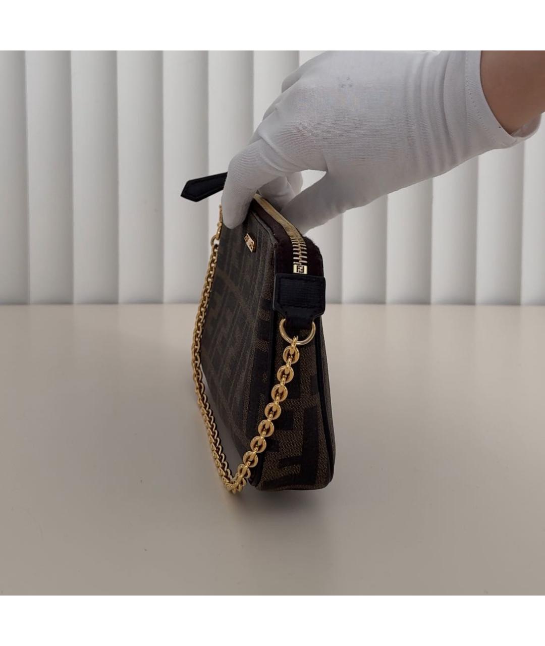 FENDI Коричневая сумка через плечо, фото 2