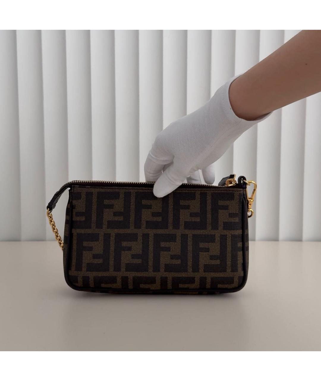 FENDI Коричневая сумка через плечо, фото 3