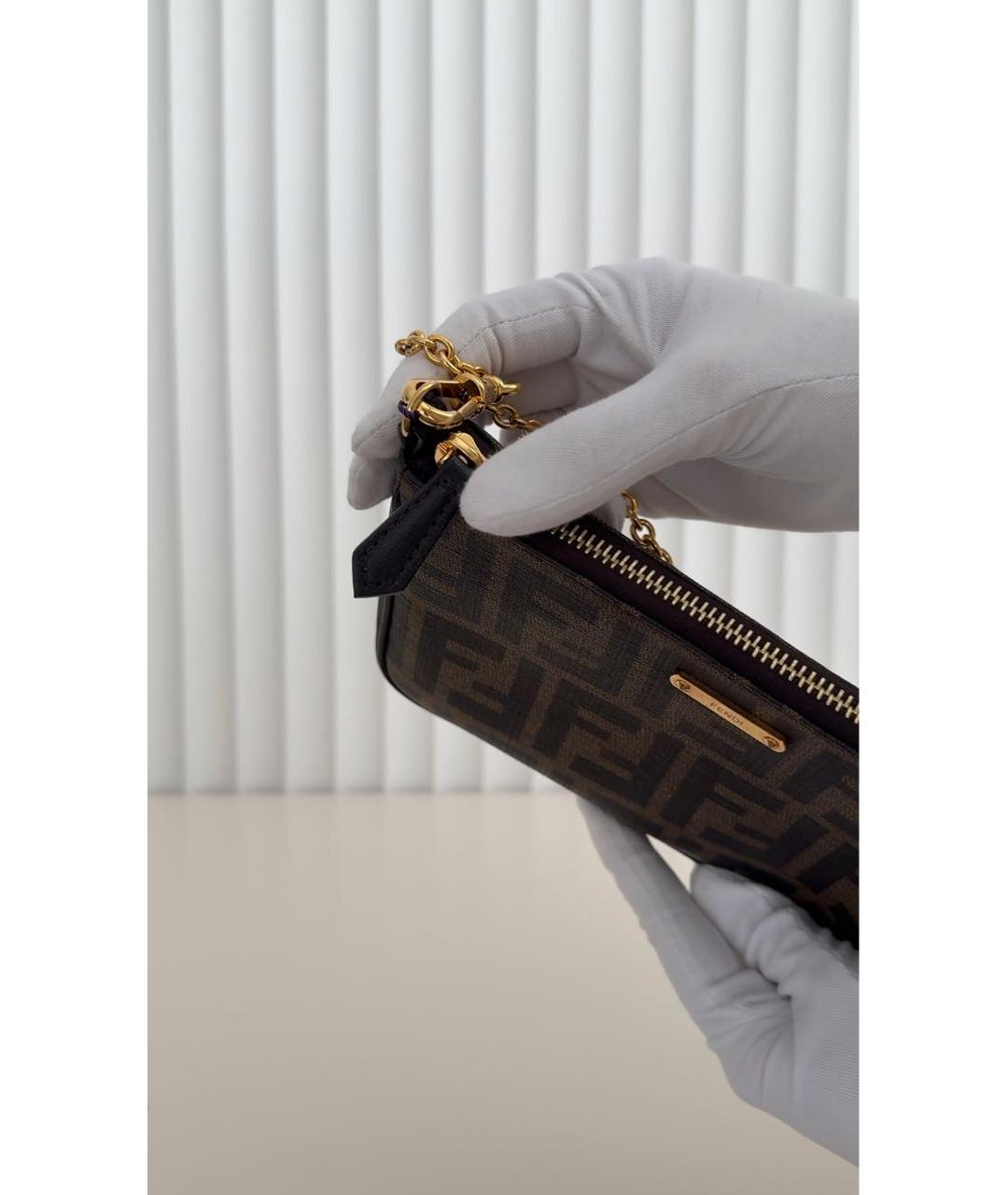 FENDI Коричневая сумка через плечо, фото 4