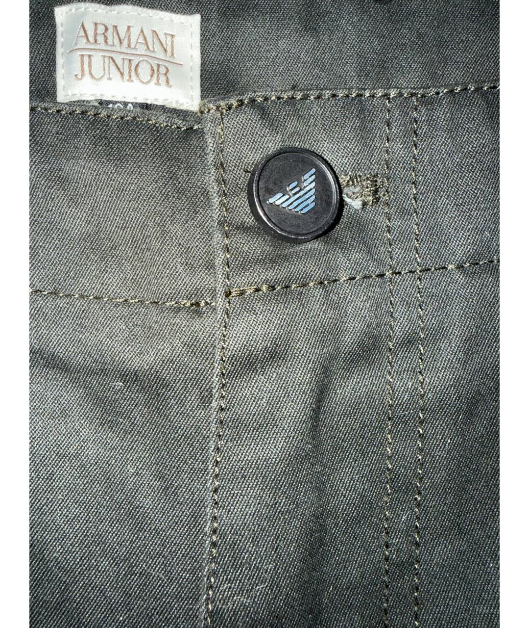 ARMANI JUNIOR Хаки хлопковые брюки и шорты, фото 4