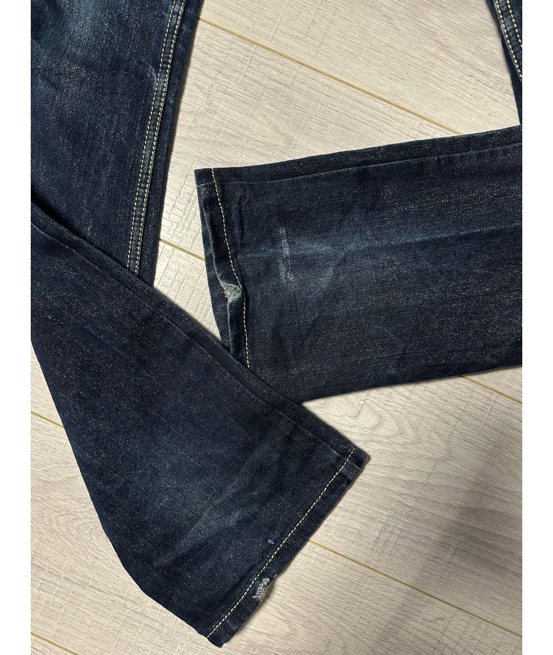 LOUIS VUITTON Темно-синие хлопковые джинсы клеш, фото 7