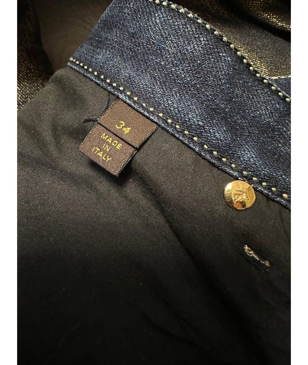 LOUIS VUITTON Темно-синие хлопковые джинсы клеш, фото 6