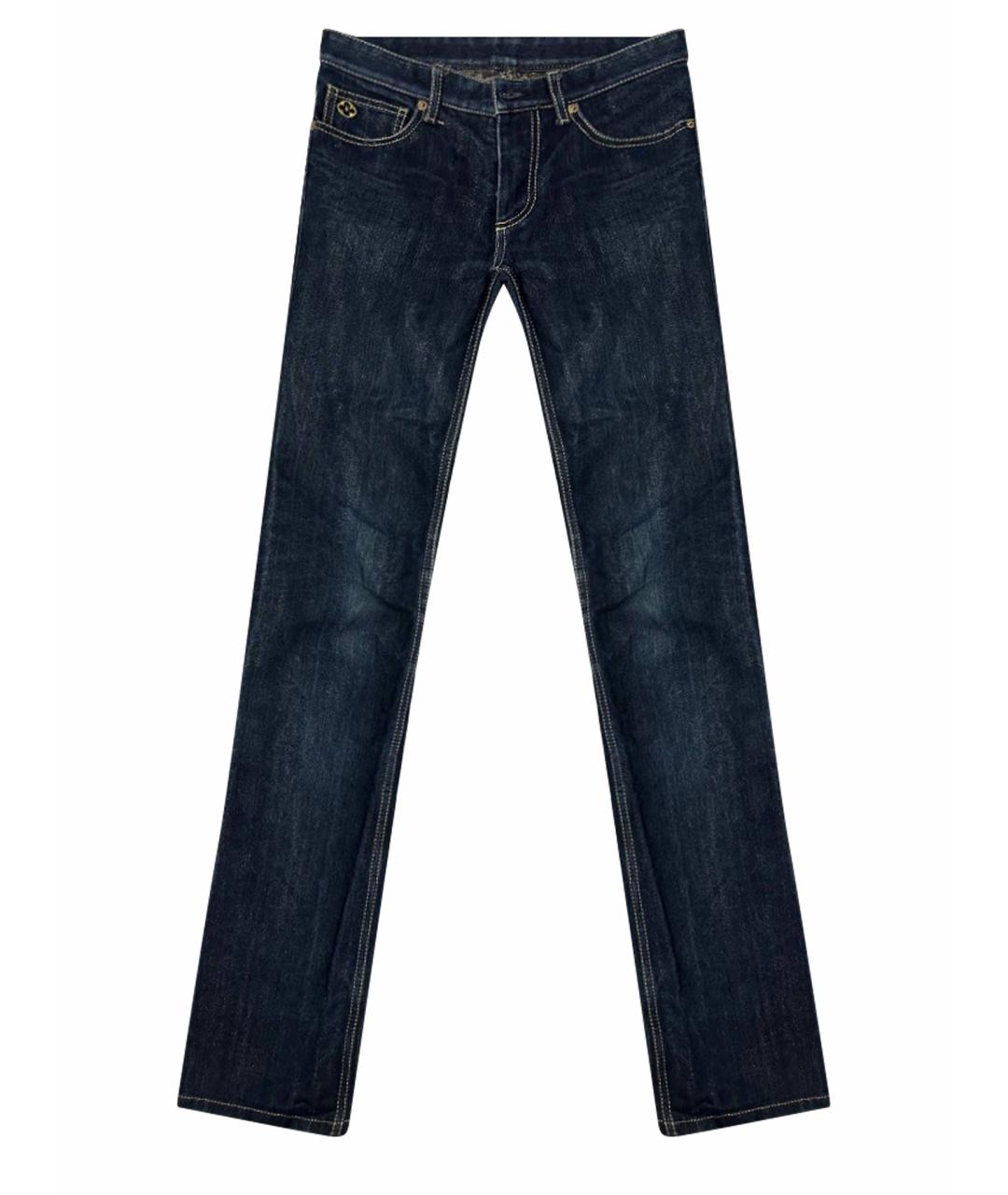 LOUIS VUITTON Темно-синие хлопковые джинсы клеш, фото 1