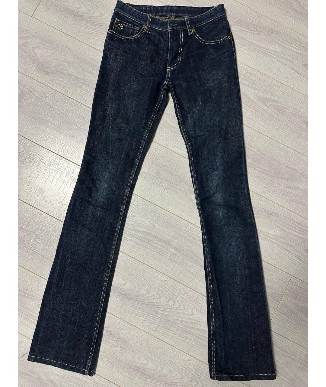 LOUIS VUITTON Темно-синие хлопковые джинсы клеш, фото 8