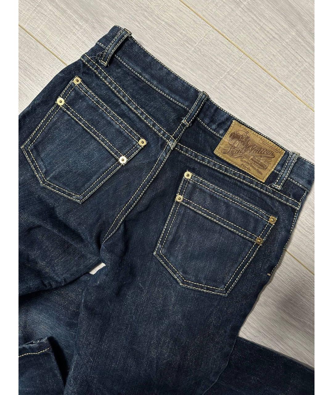 LOUIS VUITTON Темно-синие хлопковые джинсы клеш, фото 2