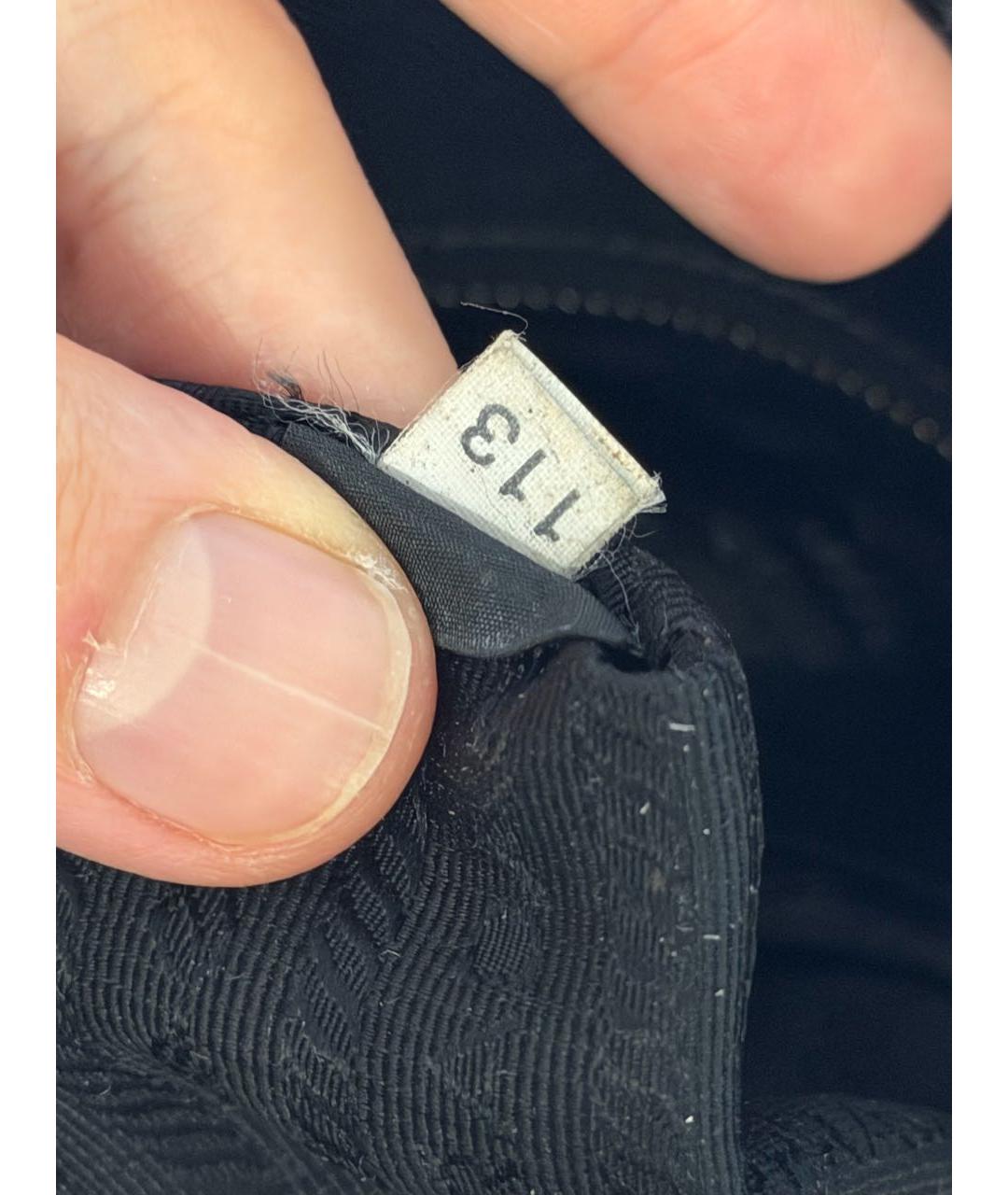 PRADA Черная кожаная сумка тоут, фото 6