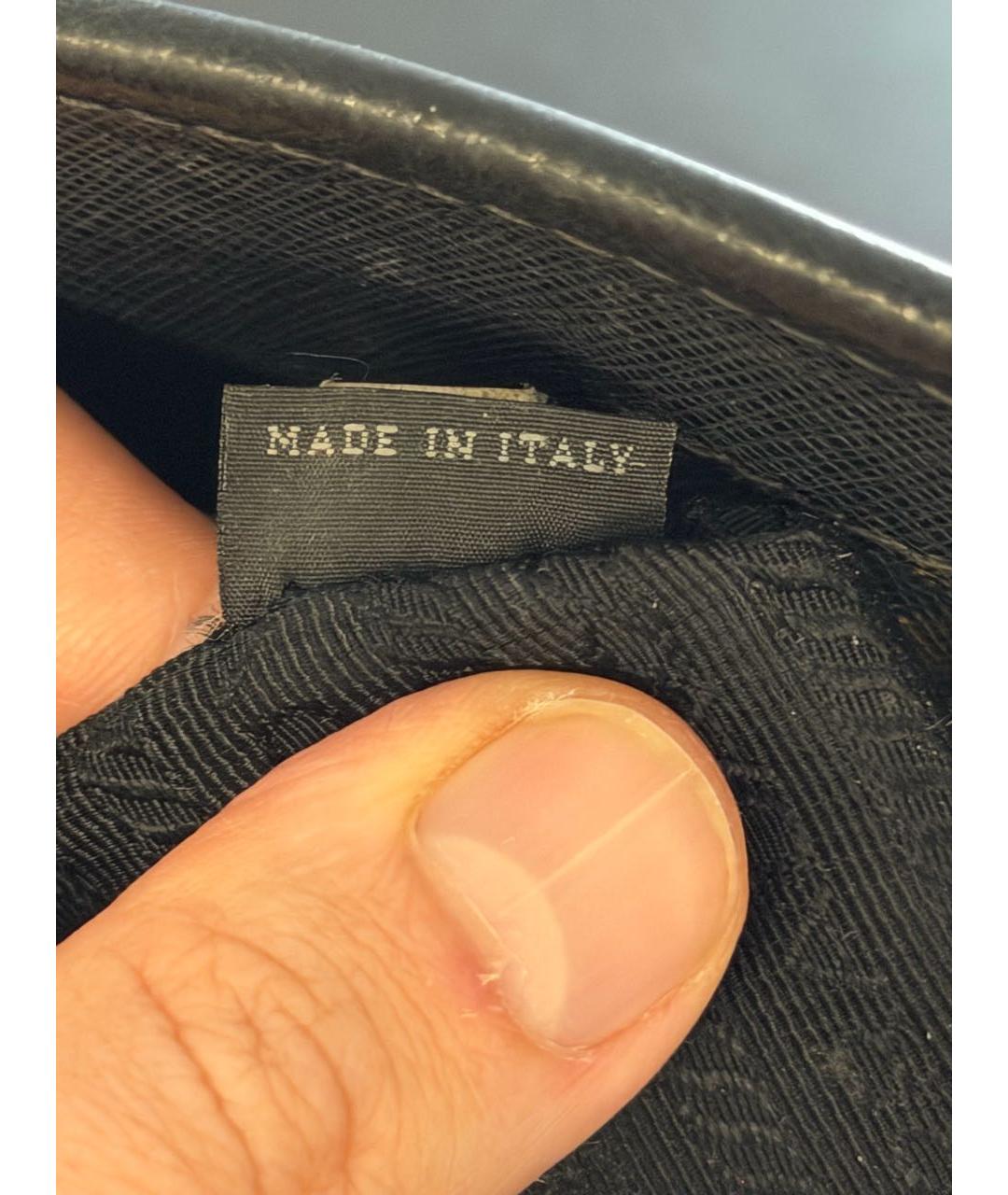 PRADA Черная кожаная сумка тоут, фото 5