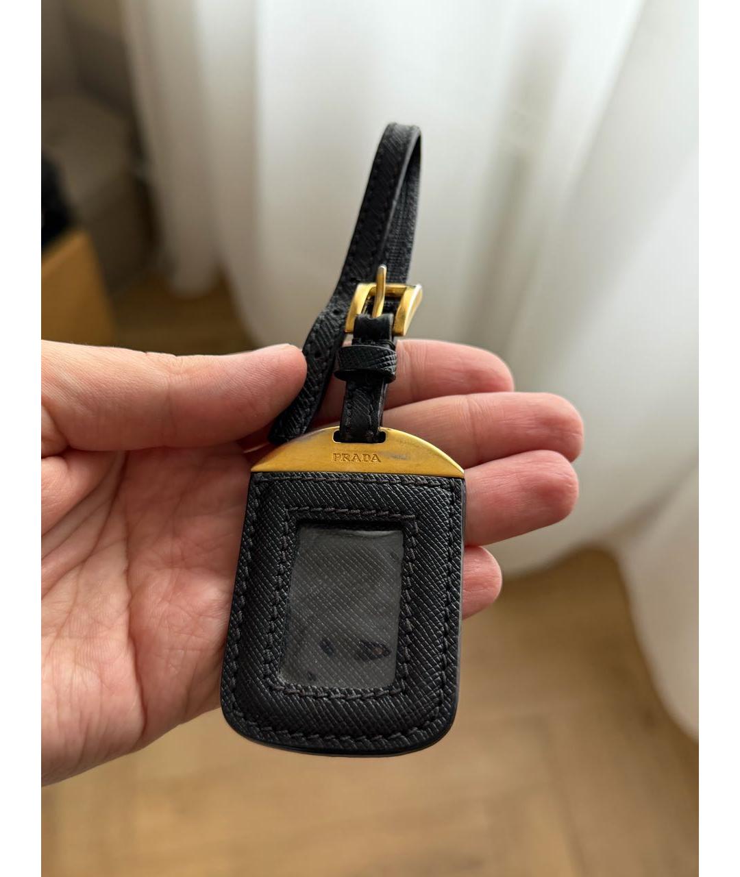 PRADA Черная кожаная сумка тоут, фото 8