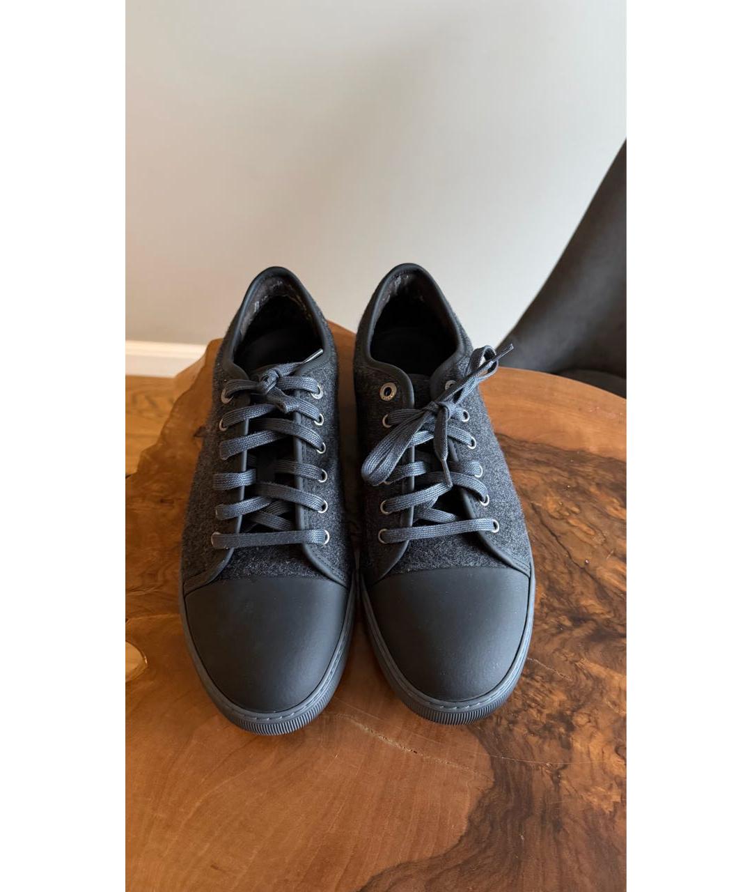 LANVIN Темно-синие низкие кроссовки / кеды, фото 2