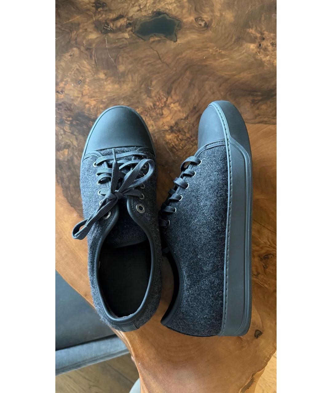 LANVIN Темно-синие низкие кроссовки / кеды, фото 3