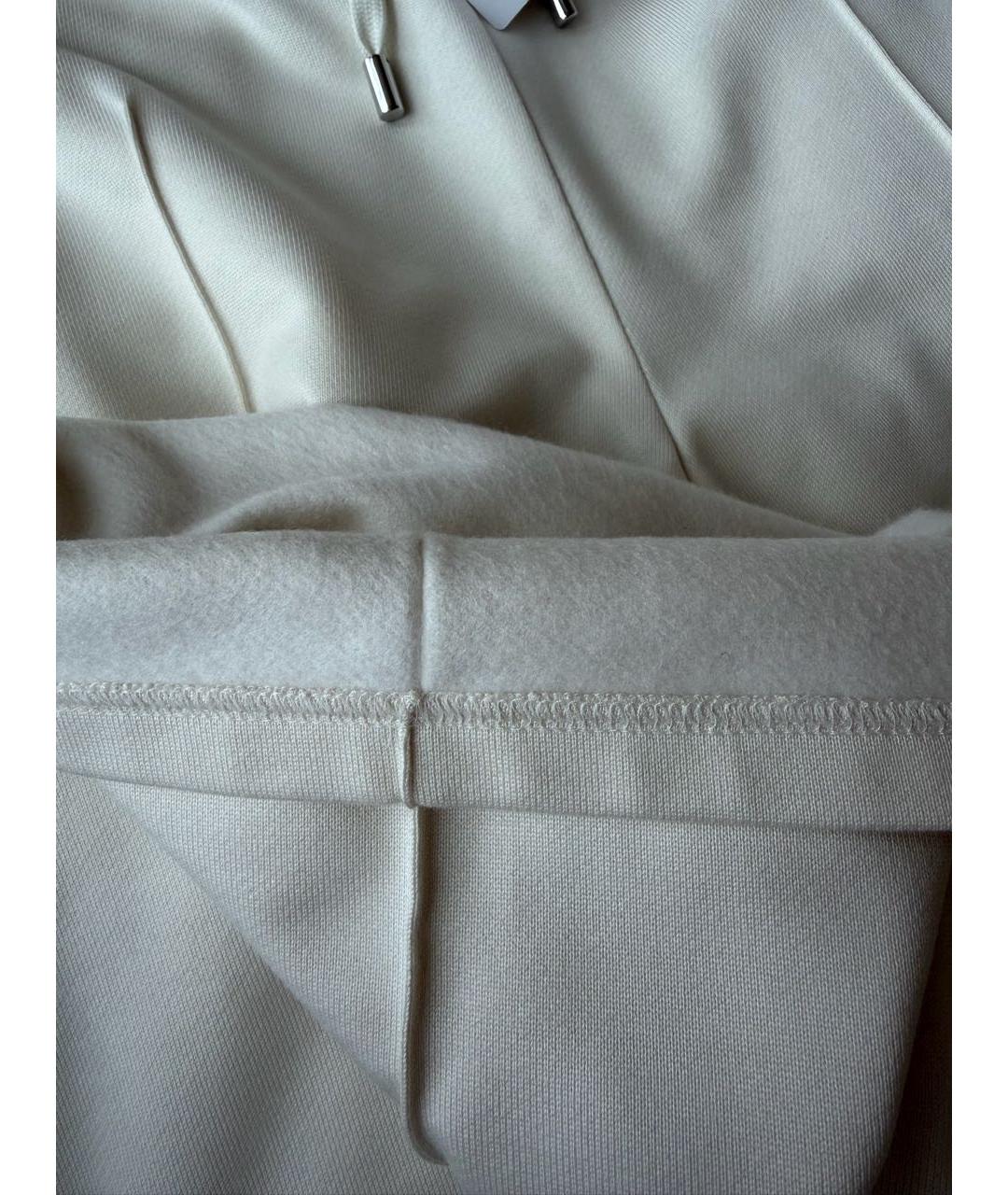 HERMES Бежевые хлопковые прямые брюки, фото 8