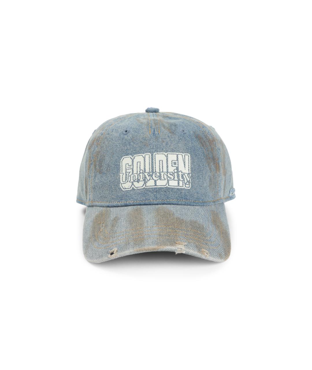 GOLDEN GOOSE DELUXE BRAND Голубая хлопковая кепка/бейсболка, фото 1