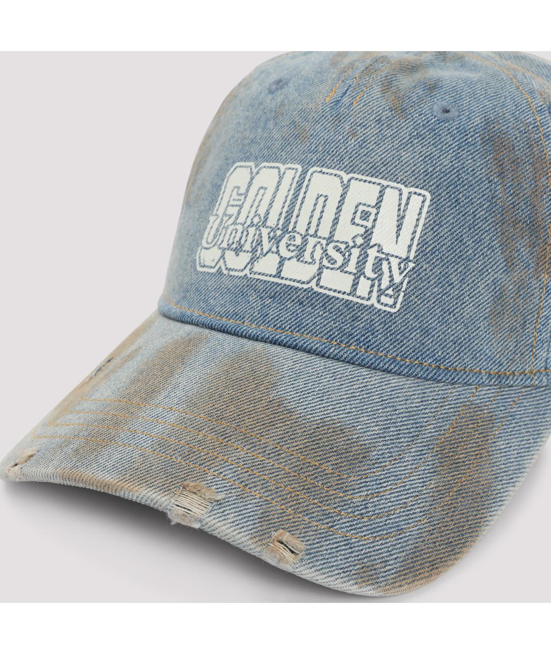 GOLDEN GOOSE DELUXE BRAND Голубая хлопковая кепка/бейсболка, фото 3