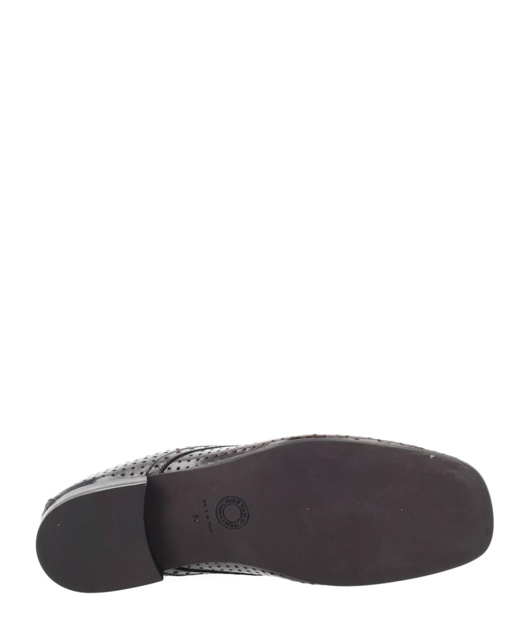 DRIES VAN NOTEN Коричневые кожаные туфли, фото 5