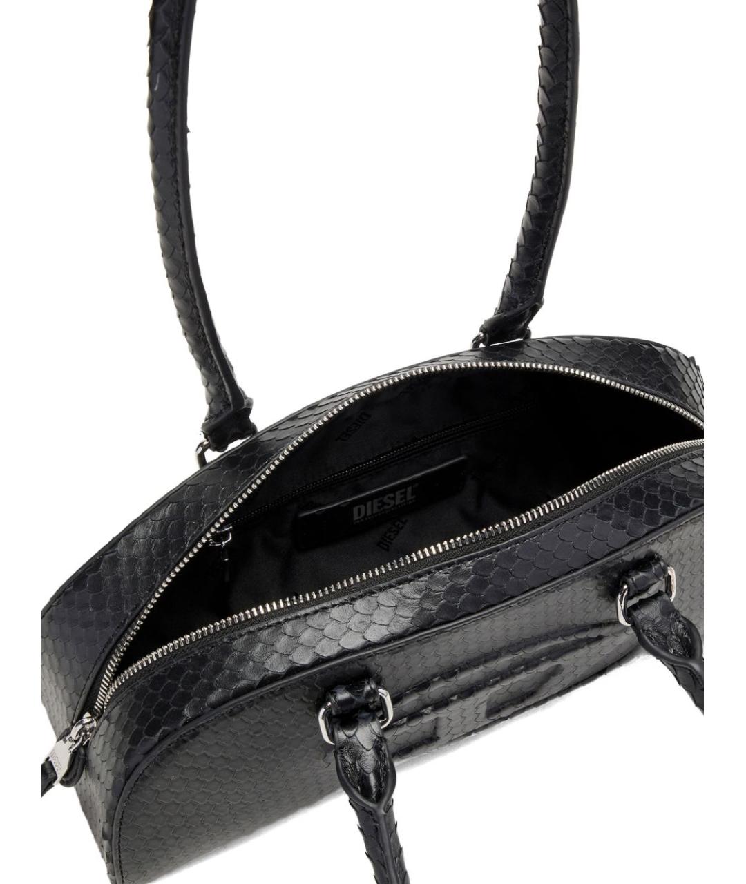 DIESEL Черная сумка через плечо из искусственной кожи, фото 3