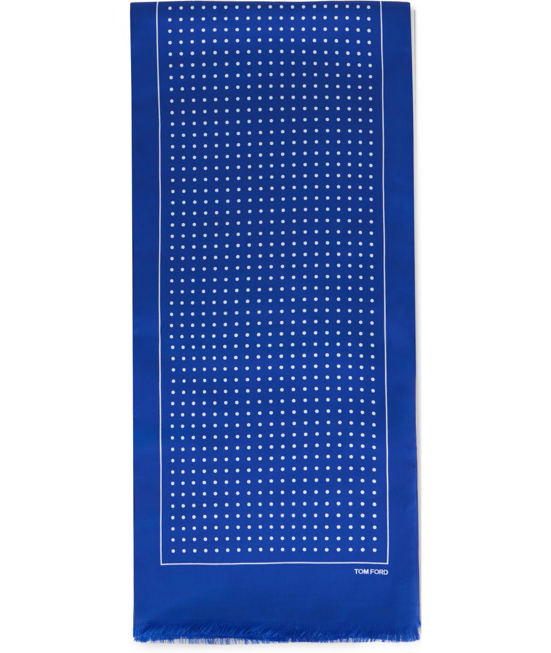 TOM FORD Синий шелковый шарф, фото 2