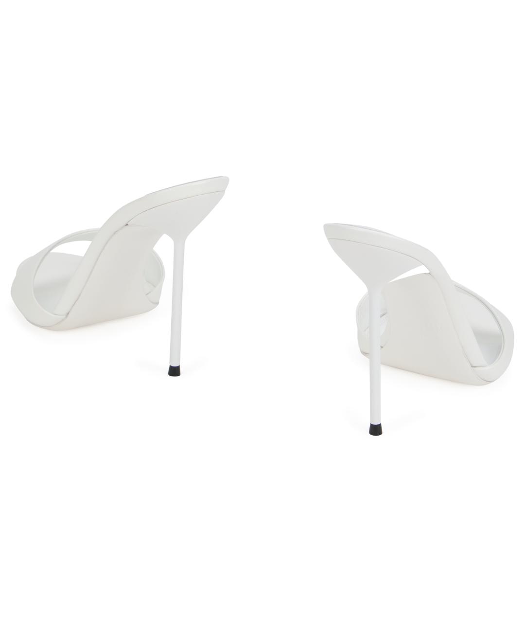 PARIS TEXAS Белые кожаные босоножки, фото 4