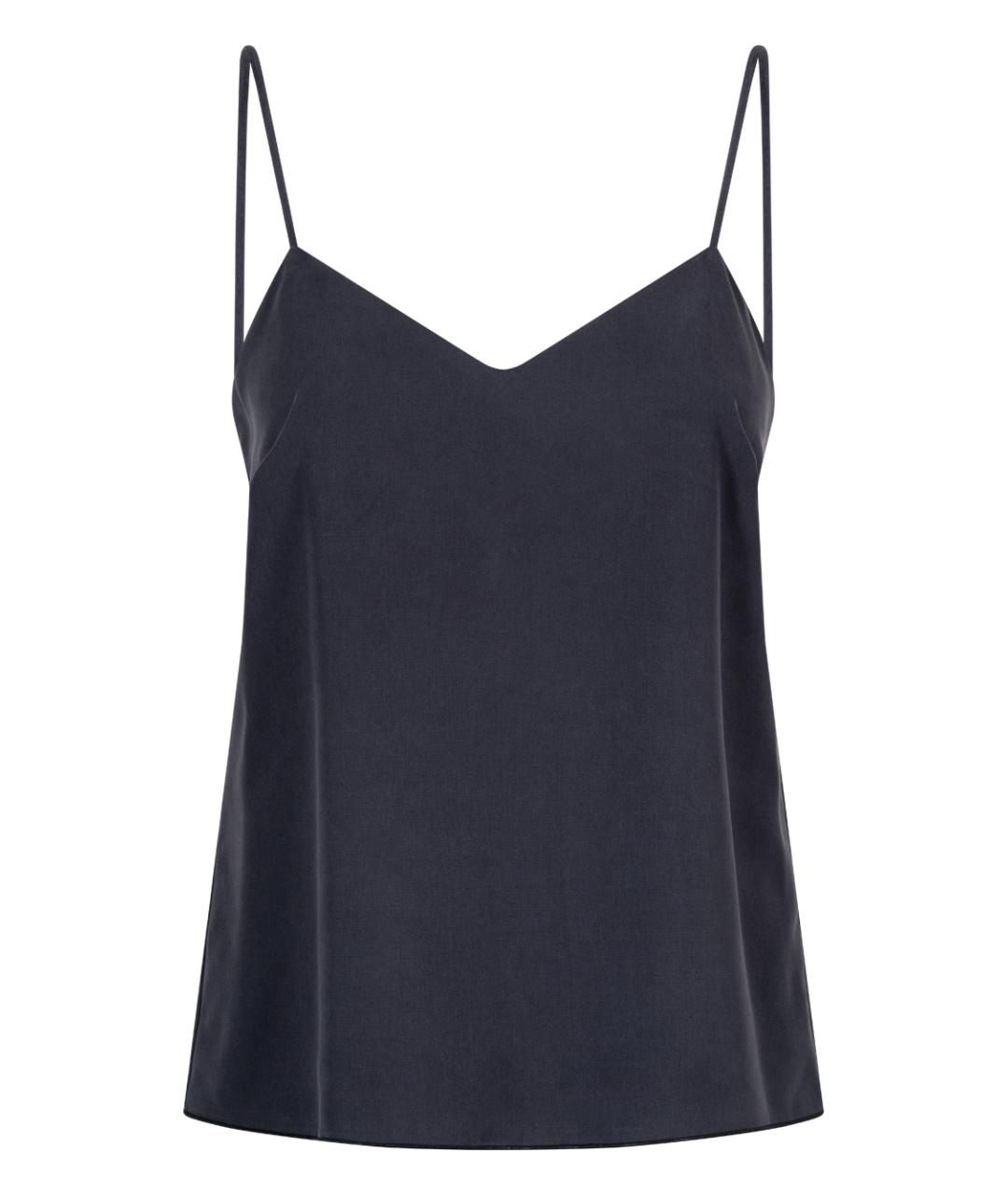 MAX MARA Синяя шелковая майка, фото 1