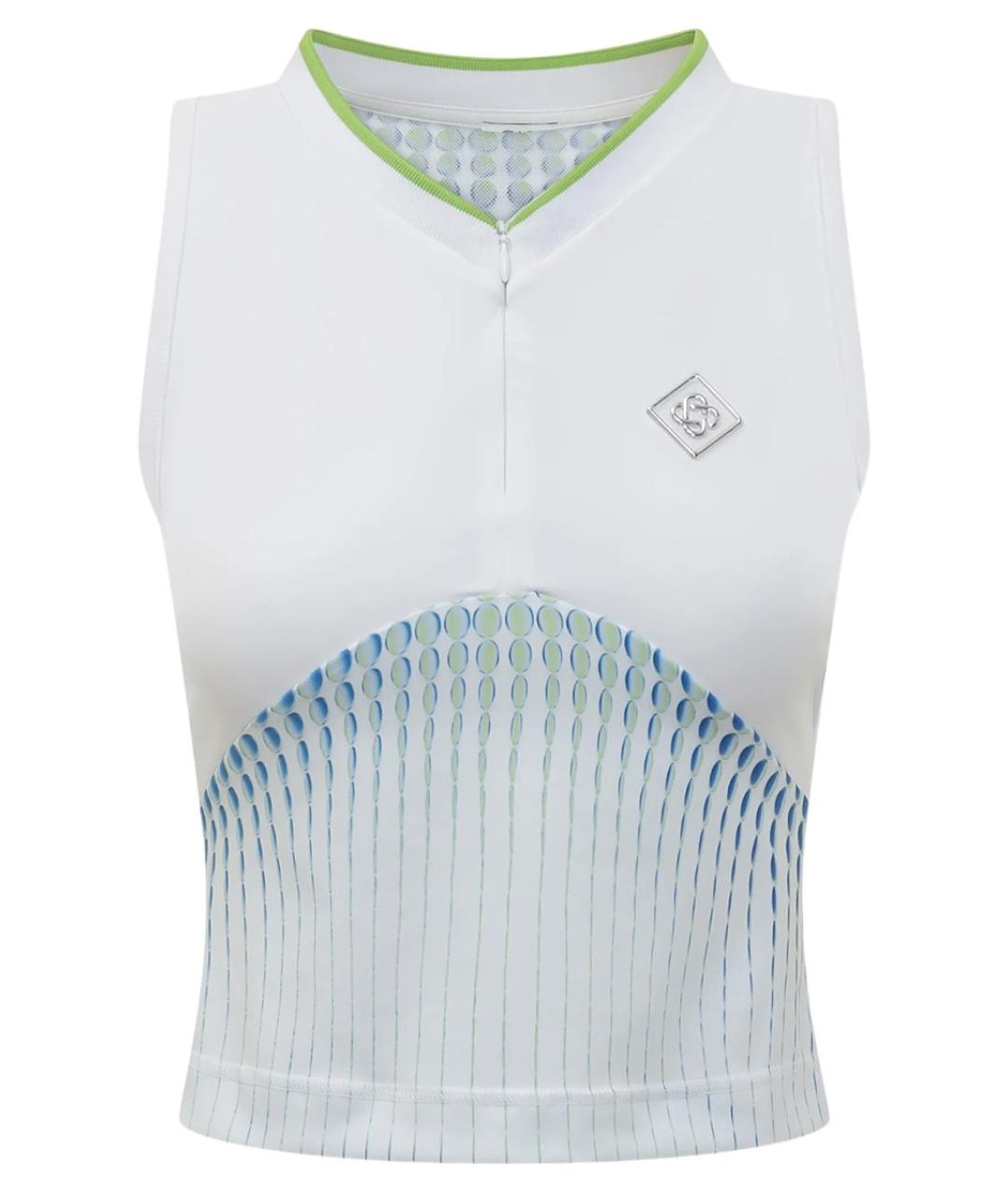 CASABLANCA Голубая полиэстеровая майка, фото 1