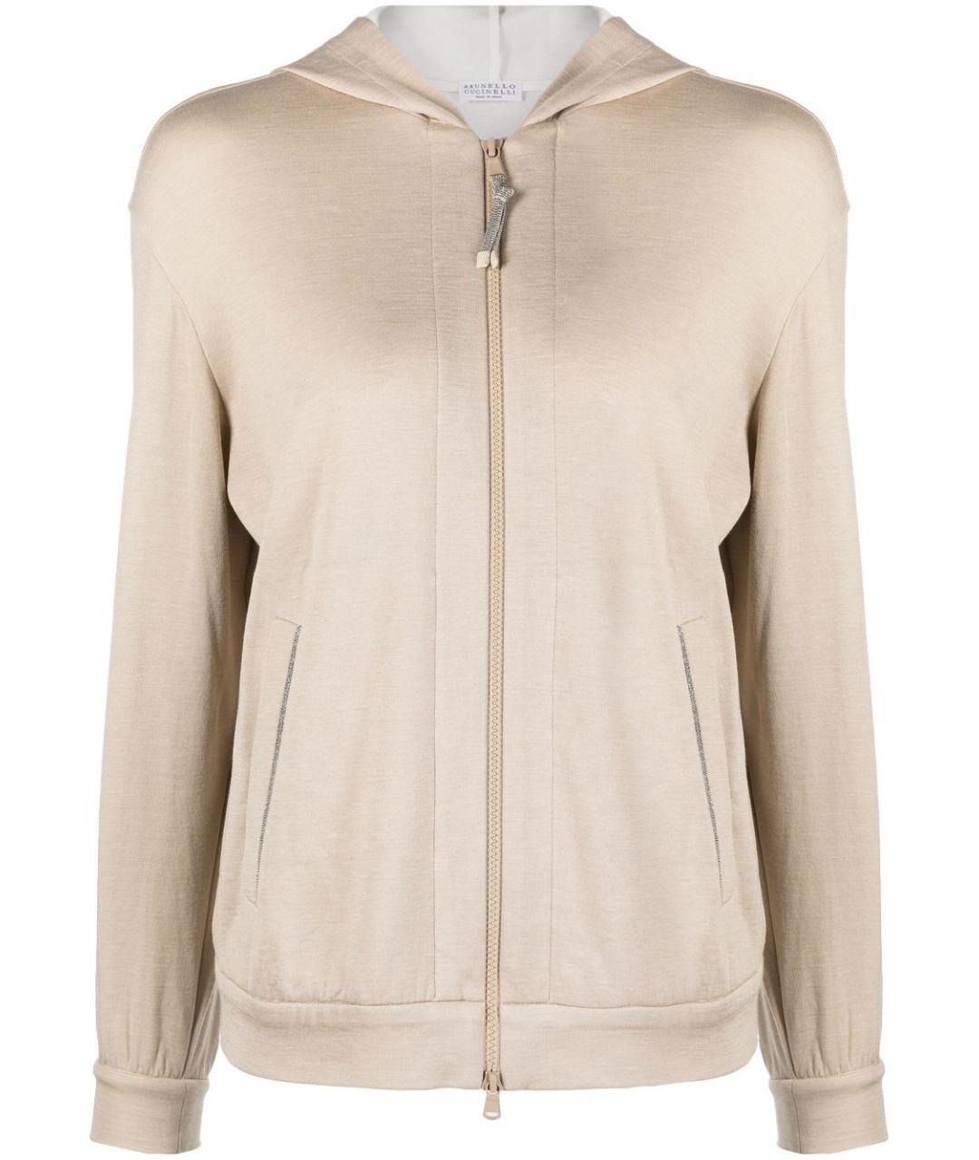 BRUNELLO CUCINELLI Бежевый хлопковый джемпер / свитер, фото 1