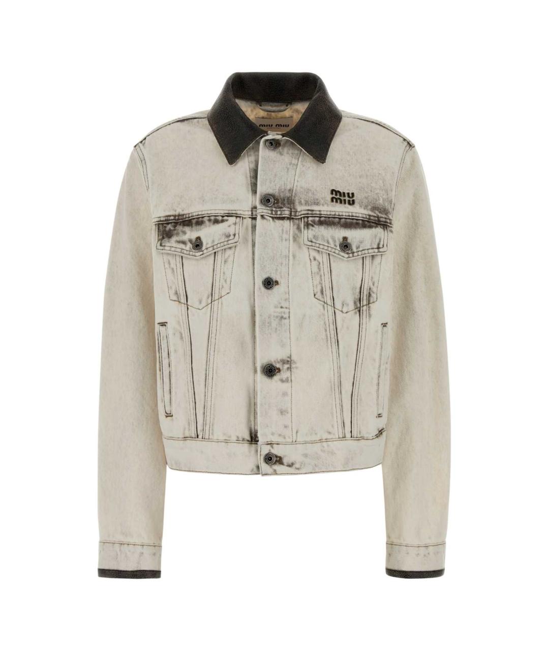 MIU MIU Белая деним куртка, фото 1
