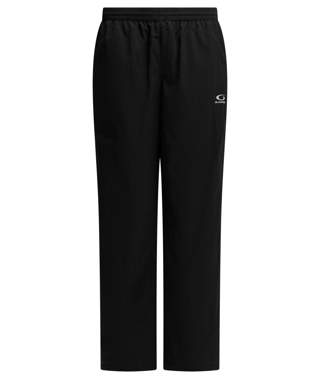 BALENCIAGA Черные полиамидовые повседневные брюки, фото 1