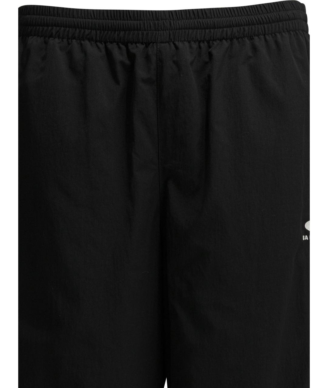 BALENCIAGA Черные полиамидовые повседневные брюки, фото 3