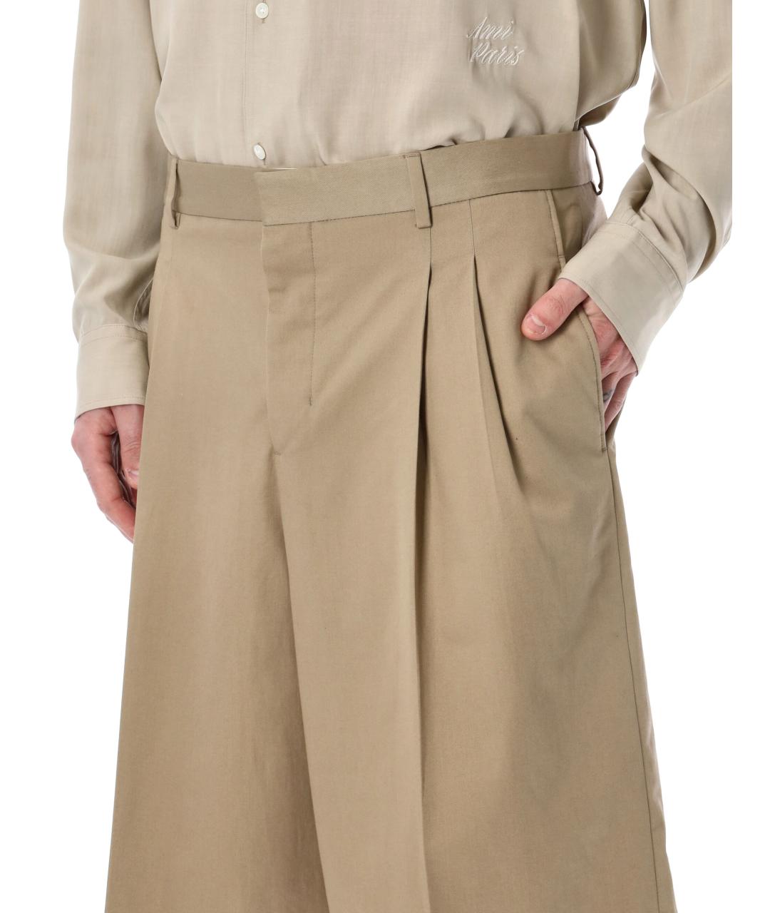 Ami Paris Бежевые хлопковые шорты, фото 3