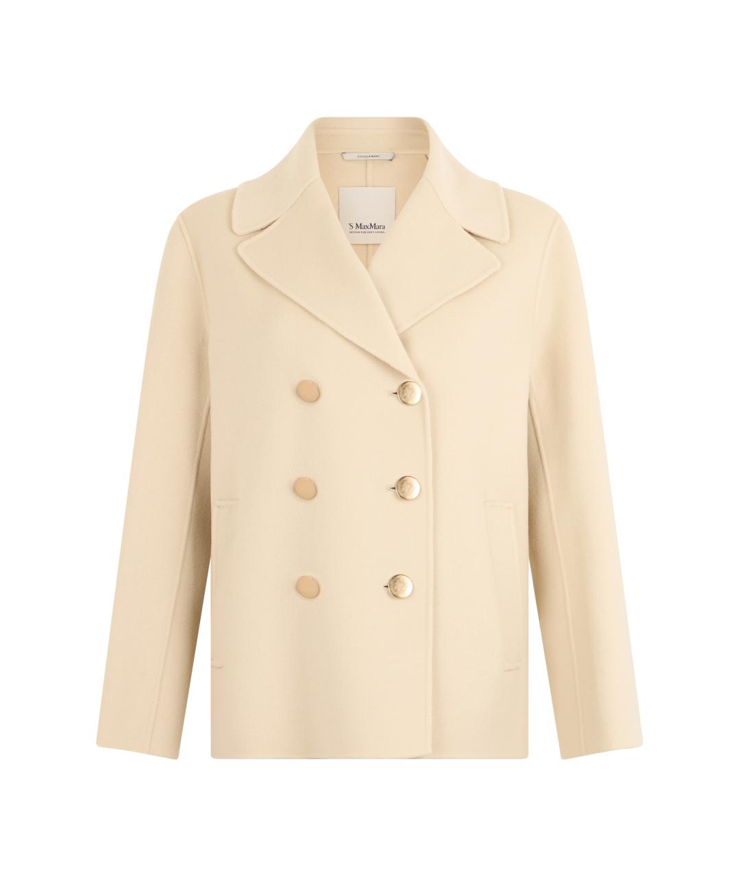 'S MAX MARA Бежевое шерстяное пальто, фото 1