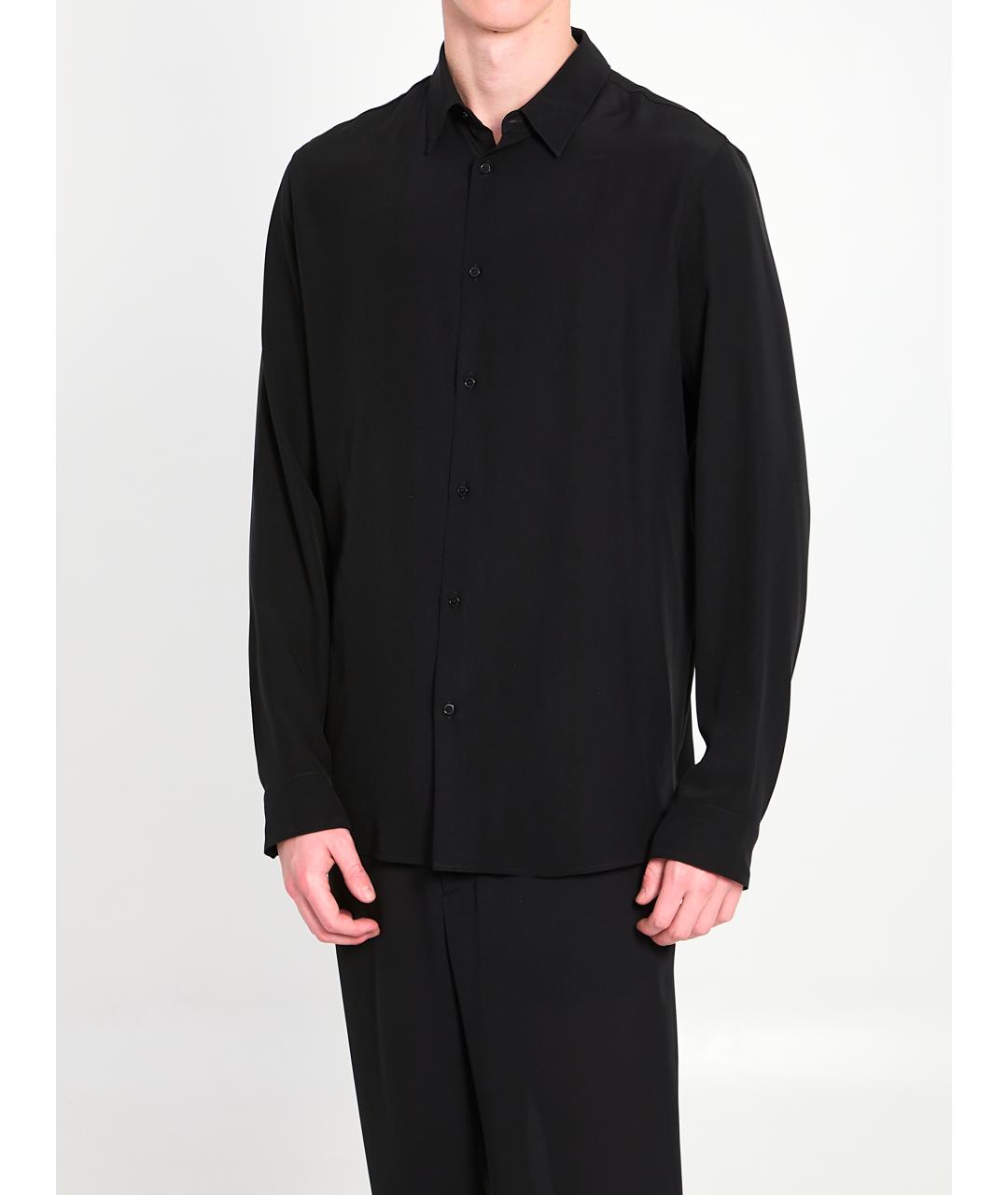 GUCCI Черная шелковая классическая рубашка, фото 2