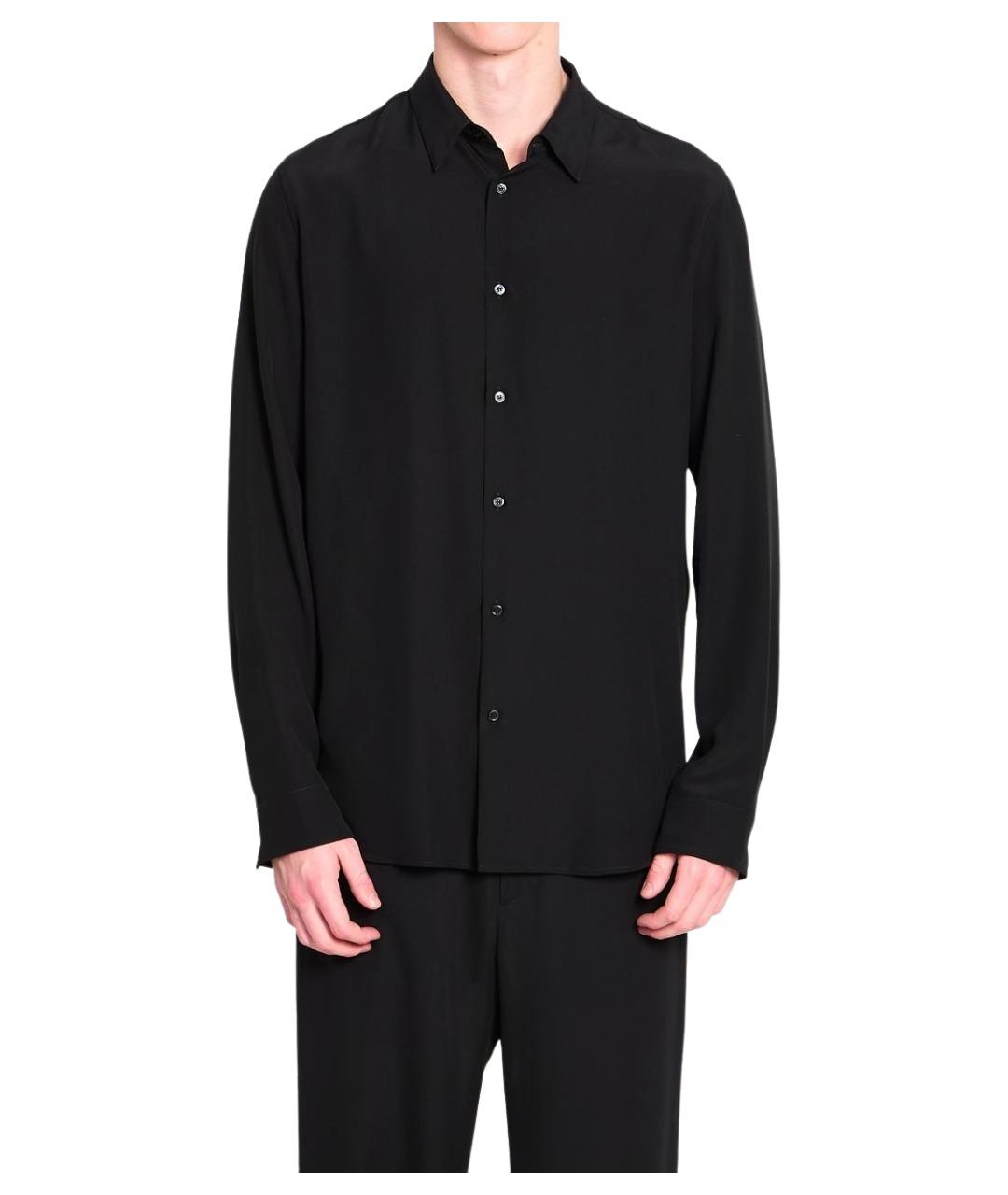 GUCCI Черная шелковая классическая рубашка, фото 1