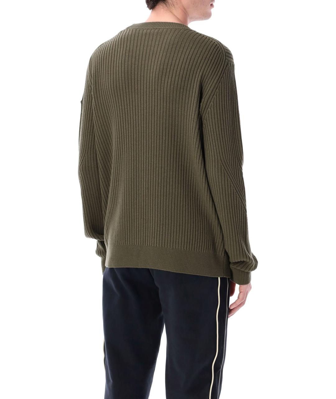 MONCLER Зеленый шерстяной джемпер / свитер, фото 2