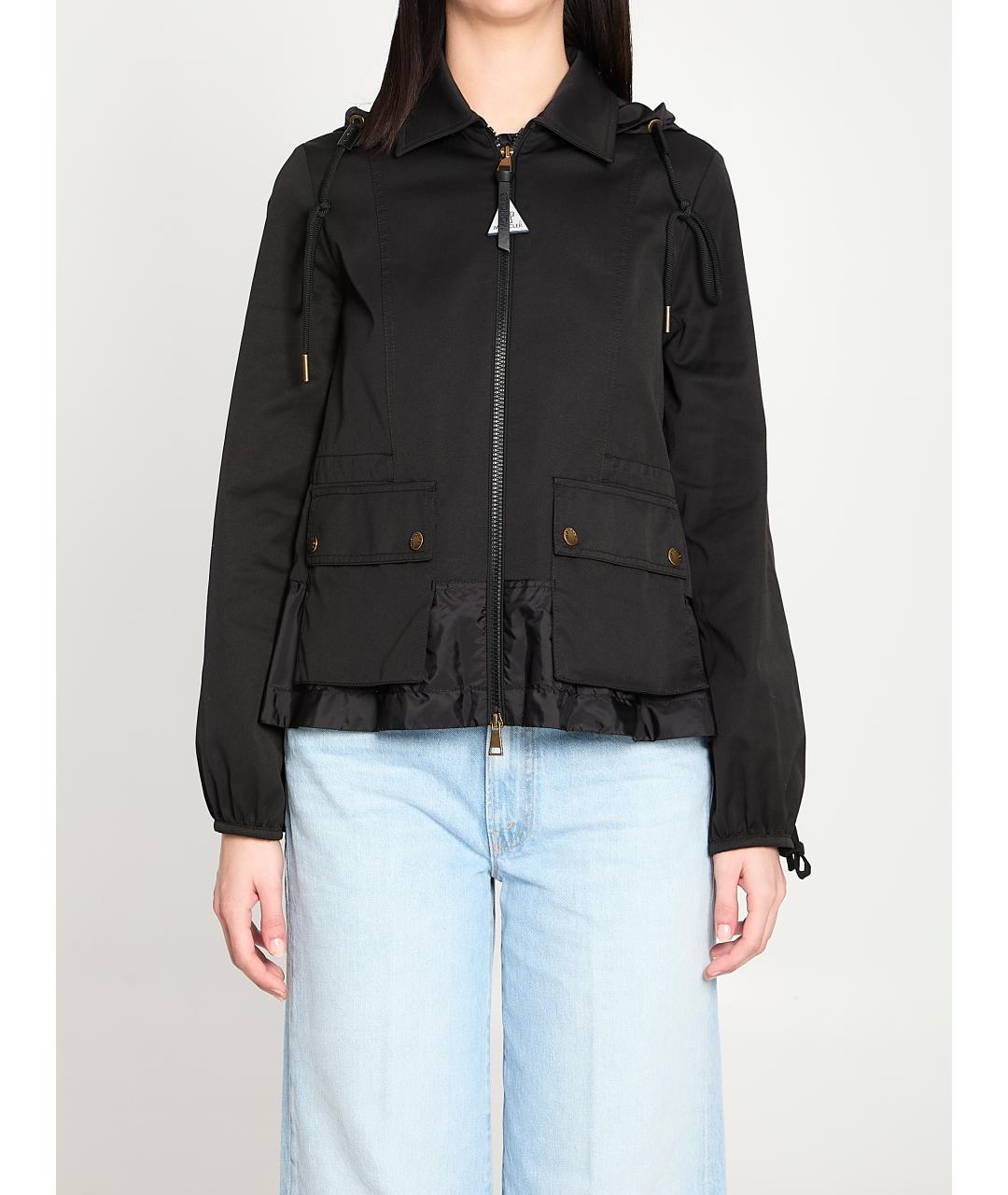 MONCLER Черная полиэстеровая куртка, фото 5