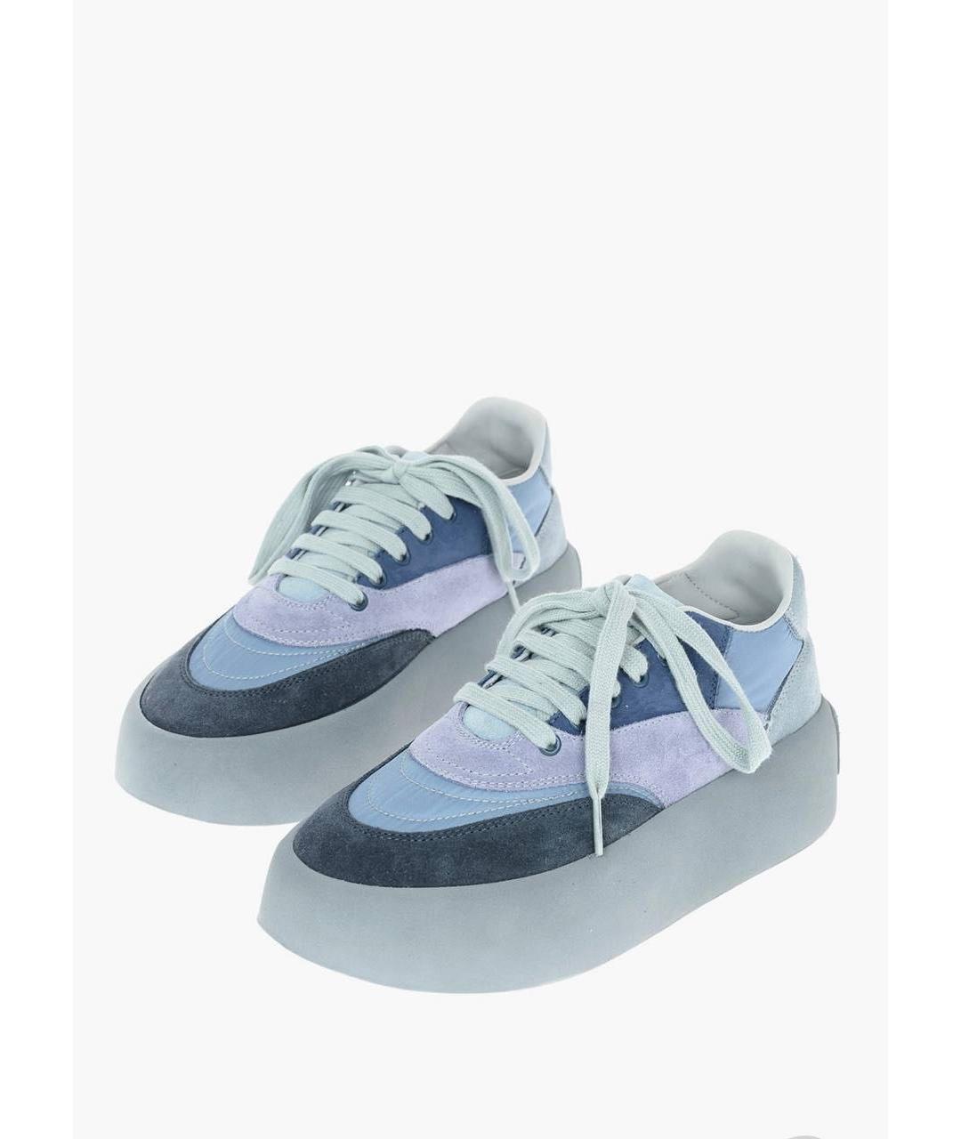 MM6 MAISON MARGIELA Голубые замшевые кеды, фото 8