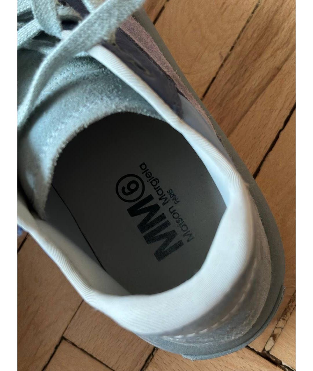 MM6 MAISON MARGIELA Голубые замшевые кеды, фото 6