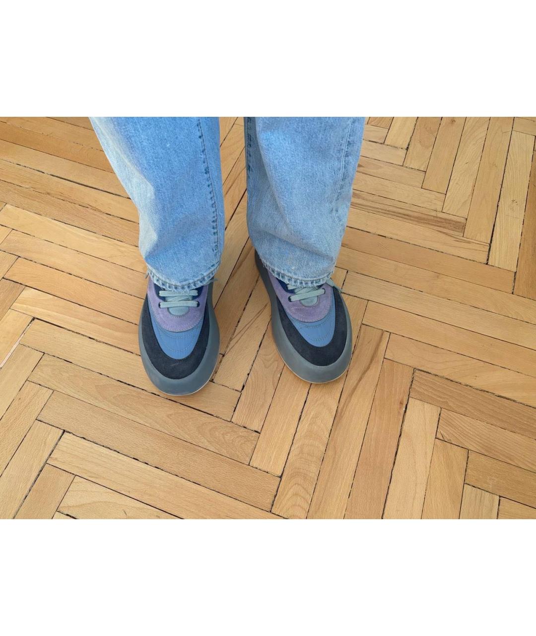 MM6 MAISON MARGIELA Голубые замшевые кеды, фото 7