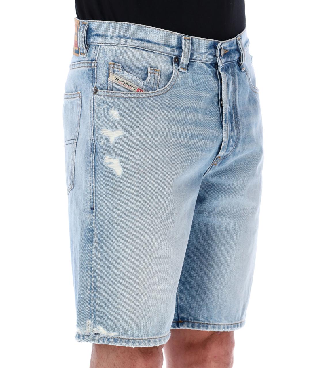 DIESEL Голубые хлопковые шорты, фото 3